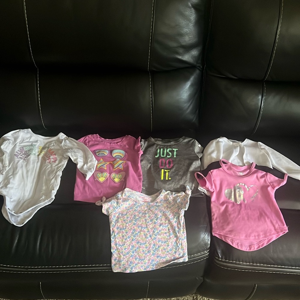 Baby girls 12 month shirt of half dozen bundle